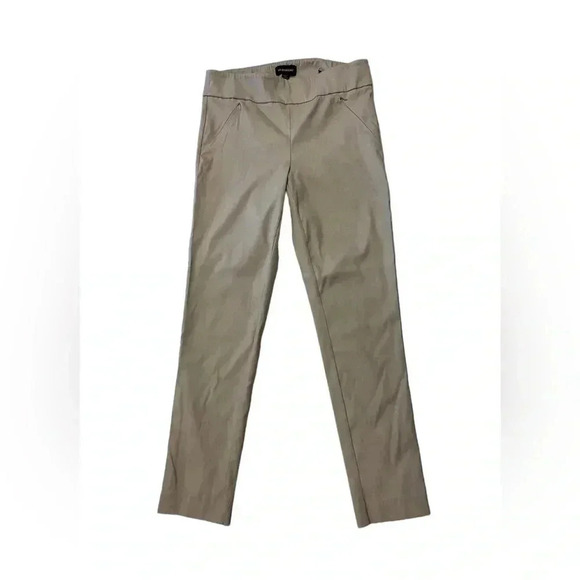 Le Chateau Pull On Mid Rise Oatmeal Slacks Pants Size 8 - Picture 7 of 11